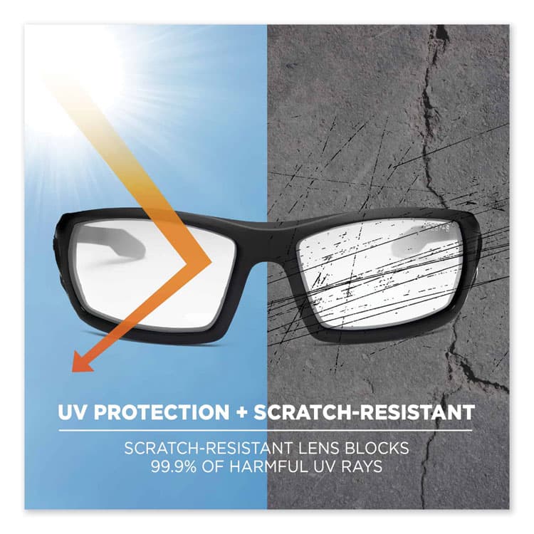 ERGODYNE CORPORATION Skullerz Odin Safety Glasses, Fog-Off Technology, Matte Black Full Frame, Clear Dual Lens (EGO50403) thumbnail 2