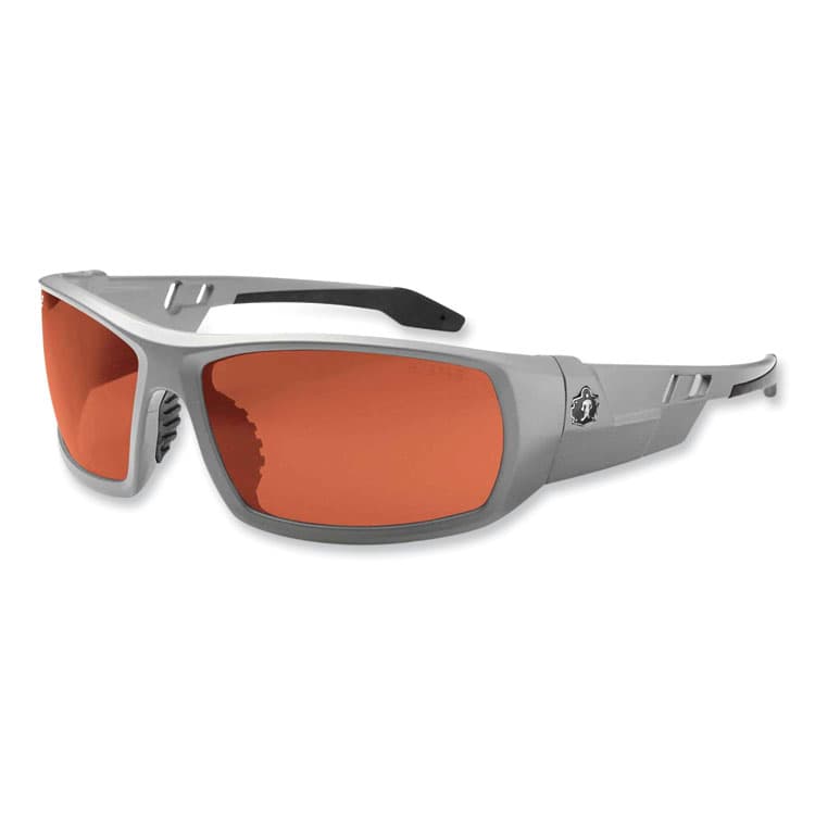 ERGODYNE CORPORATION Skullerz Odin Safety Glasses, Matte Gray Full Frame, Polarized Copper Dual Lens (EGO50121)