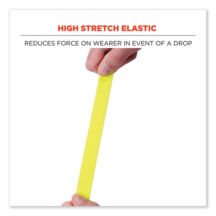 ERGODYNE CORPORATION Squids 3150 Elastic Lanyard with Buckle, 2 lb Max Working Capacity, 18" to 48" Long, Lime (EGO19150) thumbnail 4