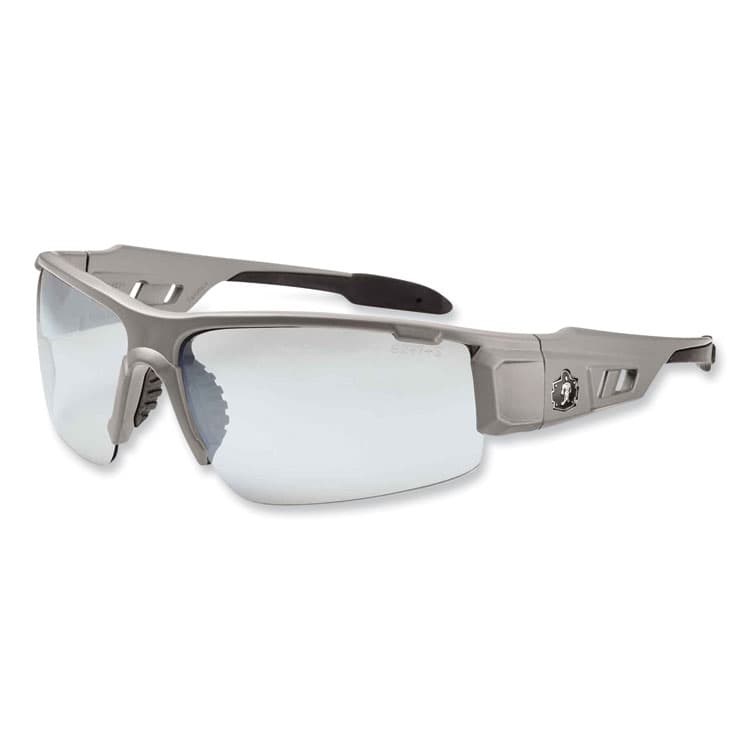ERGODYNE CORPORATION Skullerz Dagr Safety Glasses, Matte Gray Half Frame, Clear Single I/O Lens (EGO52180)