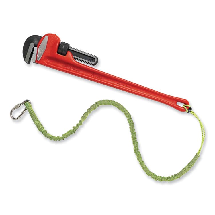 ERGODYNE CORPORATION Squids 3101 Lanyard with Stainless Steel Carabiner + Cinch-Loop, 15 lb Max Working Capacity, 42" to 54" Long, Lime (EGO19017) thumbnail 3
