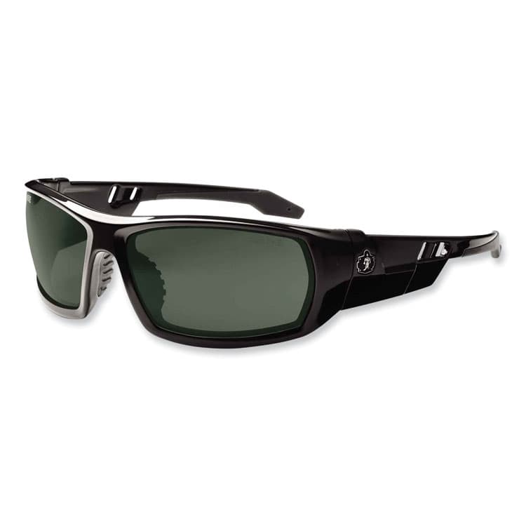 ERGODYNE CORPORATION Skullerz Odin Safety Glasses, Black Full Frame, Polarized G15 Green Shade 3 VLT Dual Lens (EGO50071)