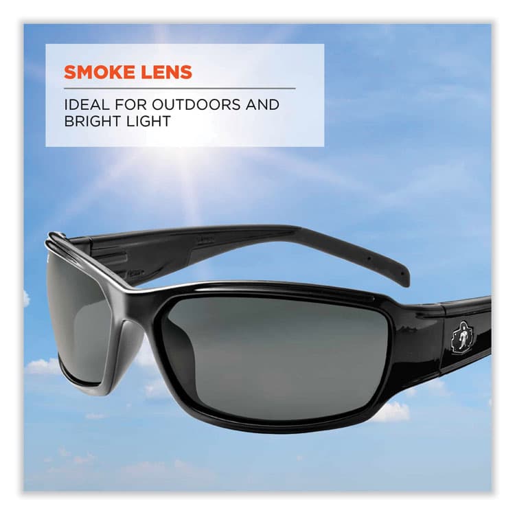 ERGODYNE CORPORATION Skullerz Thor Safety Glasses, Black Full Frame, Smoke Dual Lens (EGO51030) thumbnail 3