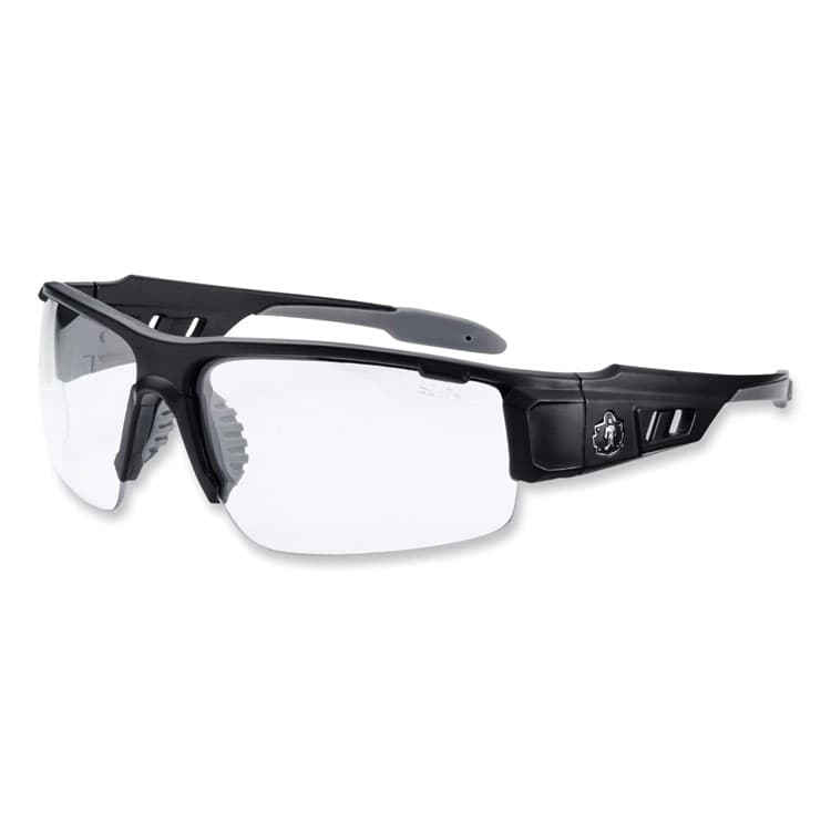 ERGODYNE CORPORATION Skullerz Dagr Safety Glasses, Matte Black Half Frame, Clear Single Anti-Fog Lens (EGO52403)