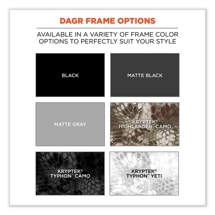 ERGODYNE CORPORATION Skullerz Dagr Safety Glasses, Matte Black Half Frame, Clear Single Anti-Fog I/O Lens (EGO52483) thumbnail 4