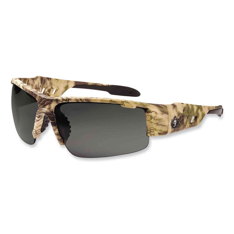 ERGODYNE CORPORATION Skullerz Dagr Safety Glasses, Kryptek Highlander Half Frame, Polarized Smoke Single Lens (EGO52331)