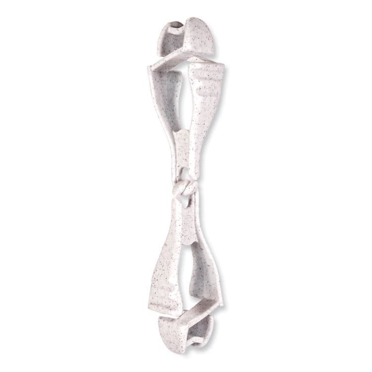 ERGODYNE CORPORATION Squids 3400 Dual Clip Glove Clip Holder, 1 x 1 x 6.5, Acetal Copolymer, Granite, 100/Pack (EGO19315BULK)