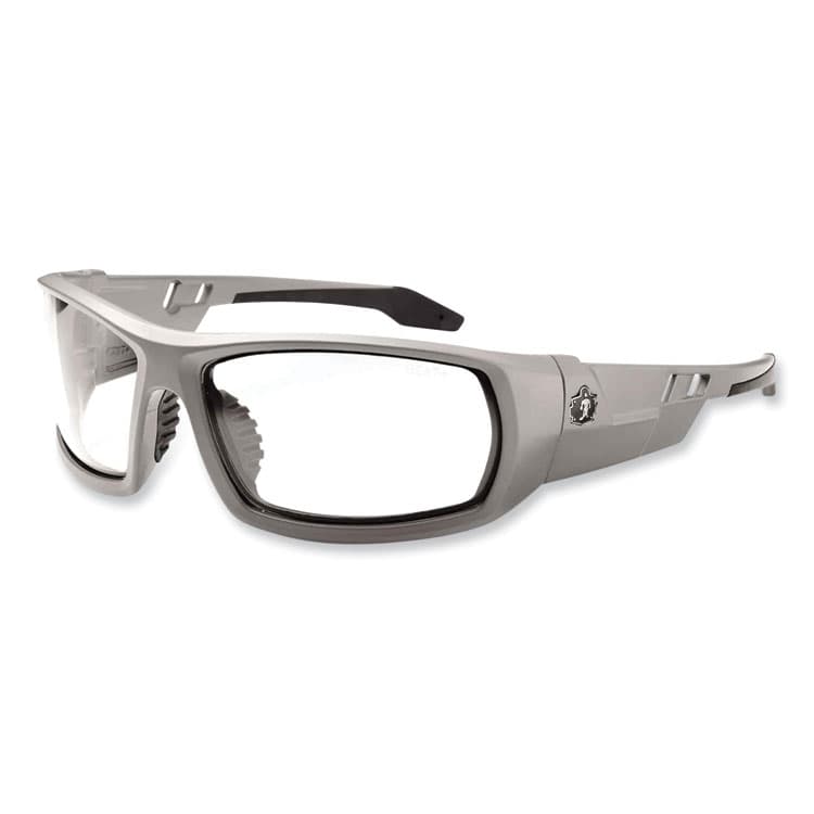 ERGODYNE CORPORATION Skullerz Odin Safety Glasses, Matte Gray Full Frame, Clear Dual Lens (EGO50100)