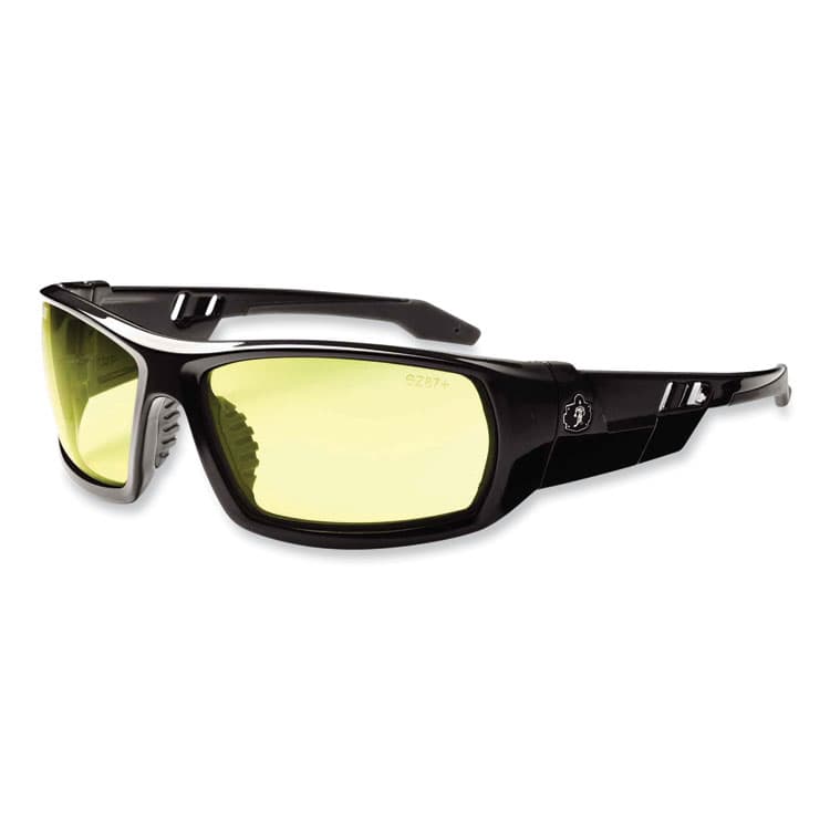 ERGODYNE CORPORATION Skullerz Odin Safety Glasses, Black Full Frame, Yellow Dual Lens (EGO50050)