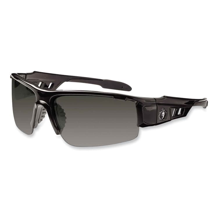 ERGODYNE CORPORATION Skullerz Dagr Safety Glasses, Black Half Frame, Polarized Smoke Single Lens (EGO52031)