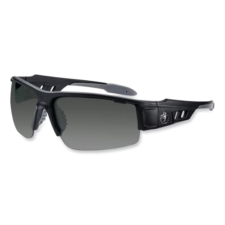ERGODYNE CORPORATION Skullerz Dagr Safety Glasses, Matte Black Half Frame, Smoke Single Anti-Fog Lens (EGO52433)