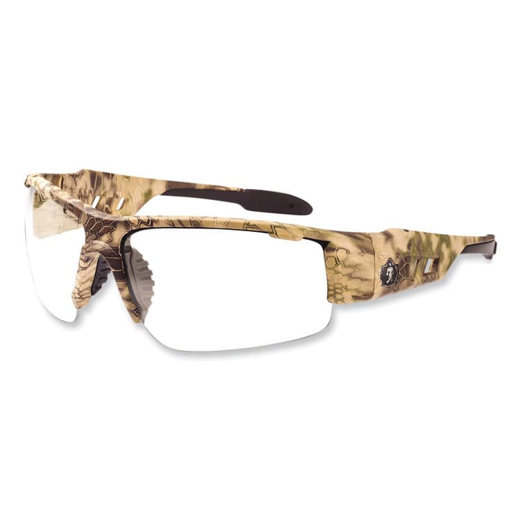 ERGODYNE CORPORATION Skullerz Dagr Safety Glasses, Kryptek Highlander Half Frame, Clear Single Anti-Fog Lens (EGO52303)