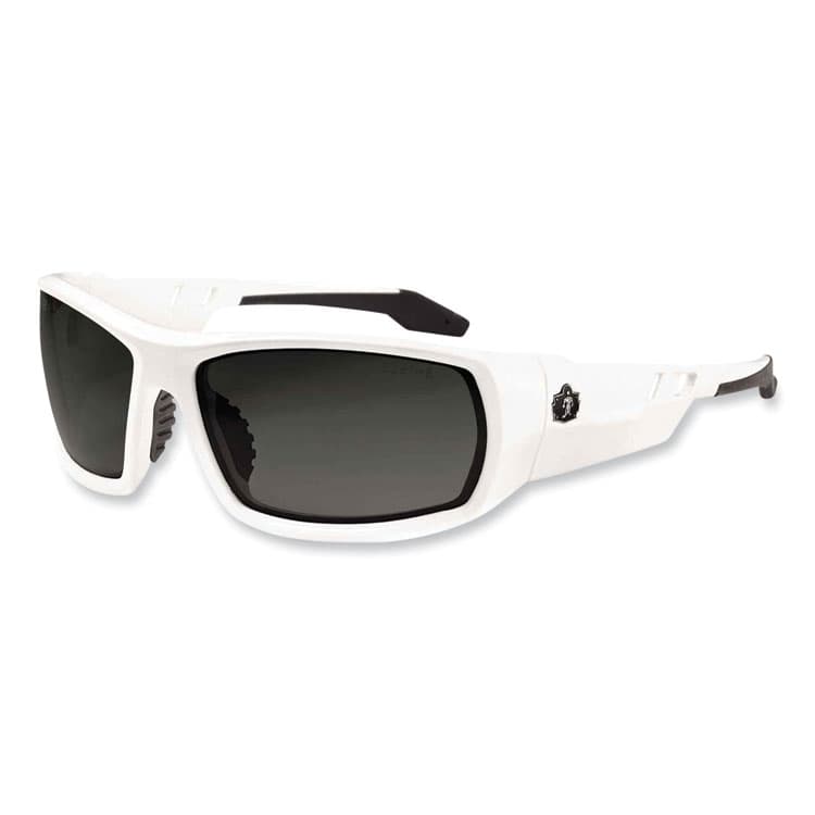 ERGODYNE CORPORATION Skullerz Odin Safety Glasses, White Full Frame, Polarized Smoke Dual Lens (EGO50231)