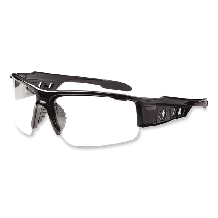 ERGODYNE CORPORATION Skullerz Dagr Safety Glasses, Black Half Frame, Clear Single Anti-Fog Lens (EGO52003)
