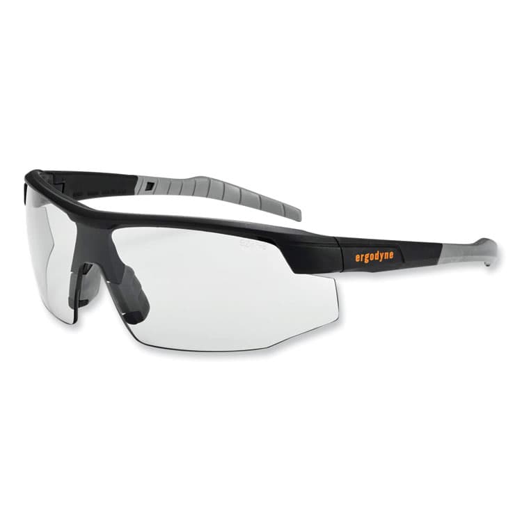 ERGODYNE CORPORATION Skullerz Skoll Safety Glasses, Matte Black Half Frame, Clear Single I/O Lens (EGO59080)