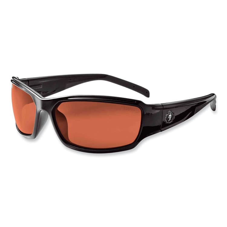 ERGODYNE CORPORATION Skullerz Thor Safety Glasses, Black Full Frame, Polarized Copper Dual Lens (EGO51021)