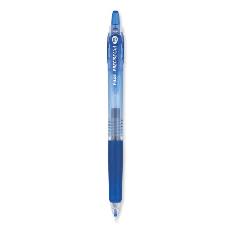 PILOT CORP. OF AMERICA Precise Gel BeGreen Gel Pen, Retractable, Fine 0.7 mm, Blue Ink, Translucent Blue Barrel, Dozen (PIL15002)