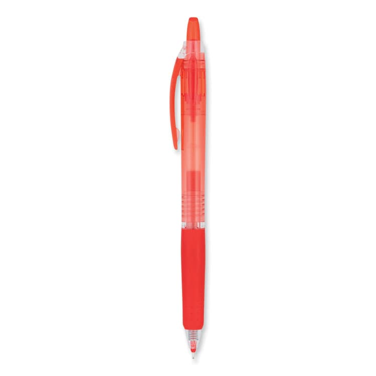 PILOT CORP. OF AMERICA Precise Gel BeGreen Gel Pen, Retractable, Fine 0.7 mm, Red Ink, Translucent Red Barrel, Dozen (PIL15003)