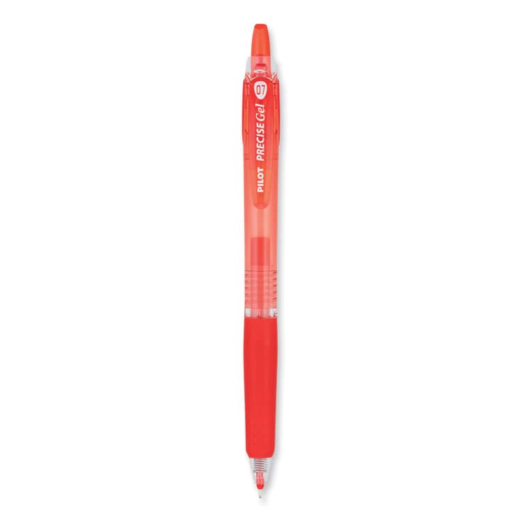 PILOT CORP. OF AMERICA Precise Gel BeGreen Gel Pen, Retractable, Fine 0.7 mm, Red Ink, Translucent Red Barrel, Dozen (PIL15003) thumbnail 3