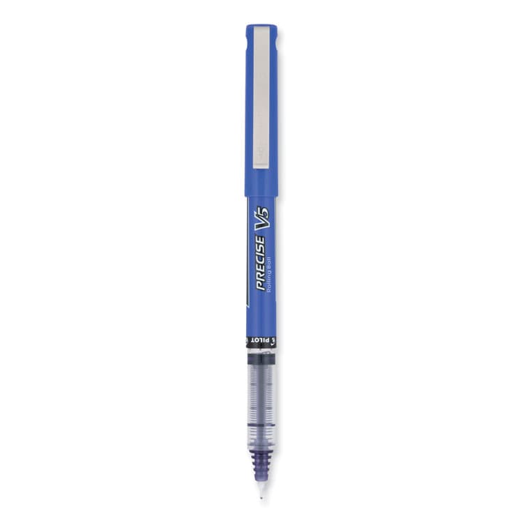 PILOT CORP. OF AMERICA Precise V5 Rollerball Pen, Stick, Extra-Fine 0.5 mm, Purple Ink, Purple/Clear Barrel, Dozen (PIL25106)