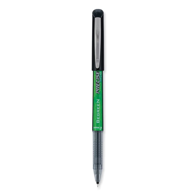 PILOT CORP. OF AMERICA Precise V5 BeGreen Rollerball Pen, Stick, Extra-Fine 0.5 mm, Black Ink, Black Barrel, Dozen (PIL26300)