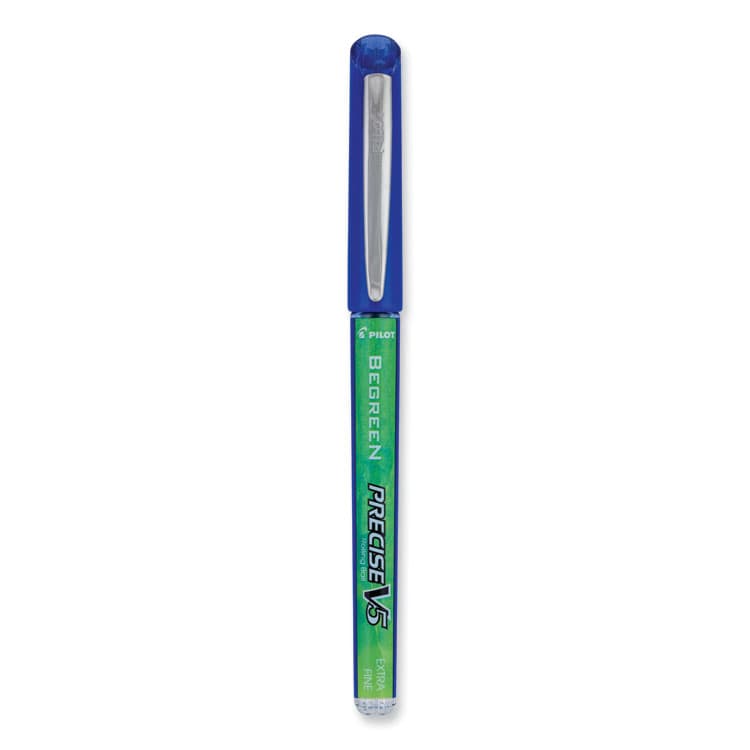 PILOT CORP. OF AMERICA Precise V5 BeGreen Rollerball Pen, Stick, Extra-Fine 0.5 mm, Blue Ink, Blue Barrel, Dozen (PIL26301) thumbnail 3