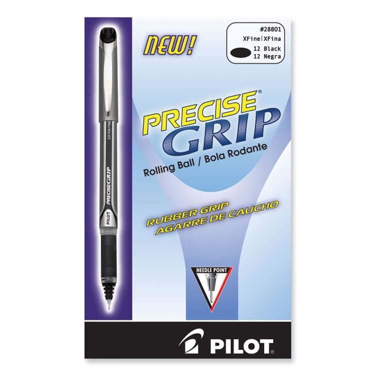 PILOT CORP. OF AMERICA Precise Grip Rollerball Pen, Stick, Extra-Fine 0.5 mm, Black Ink, Black Barrel (PIL28801) thumbnail 2