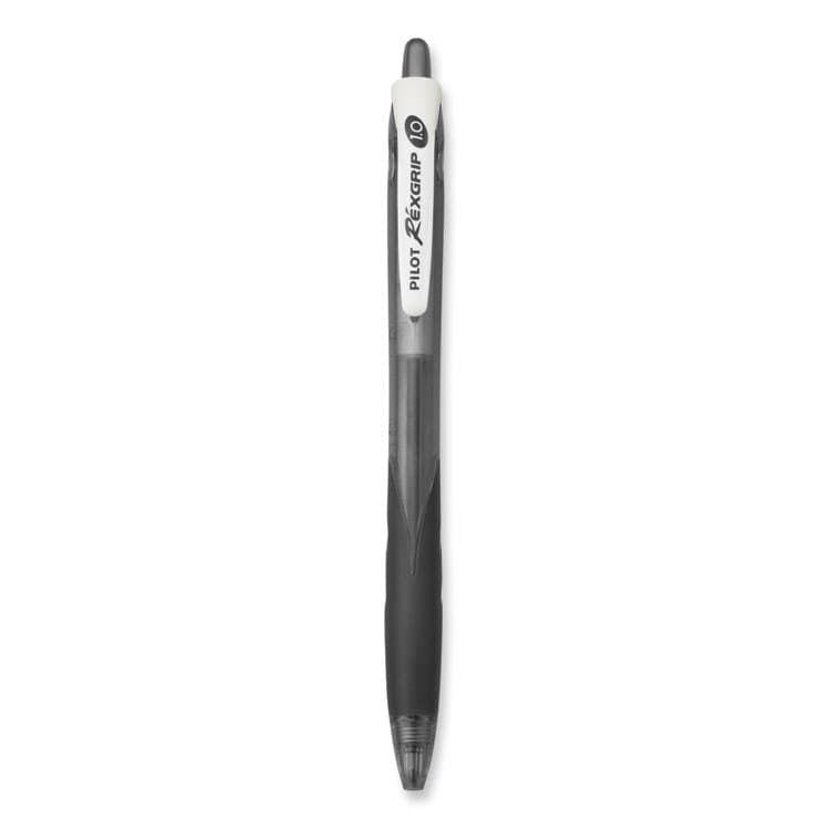 PILOT CORP. OF AMERICA RexGrip BeGreen Ballpoint Pen, Retractable, Medium 1 mm, Black Ink, Smoke/Black Barrel, Dozen (PIL32370) thumbnail 3