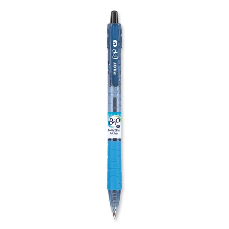 PILOT CORP. OF AMERICA B2P Bottle-2-Pen Recycled Ballpoint Pen, Retractable, Medium 1 mm, Black Ink, Translucent Blue Barrel, Dozen (PIL32800) thumbnail 4