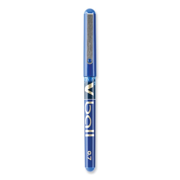 PILOT CORP. OF AMERICA VBall Liquid Ink Rollerball Pen, Stick, Fine 0.7 mm, Blue Ink, Blue/Clear Barrel, Dozen (PIL35113) thumbnail 4