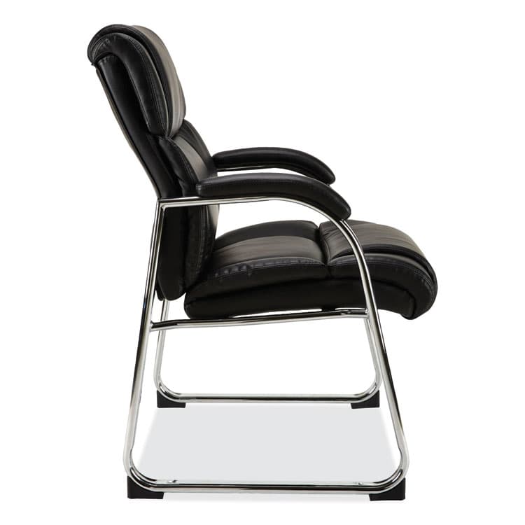 ALERA Alera Hildred Series Guest Chair, 25" x 28.94" x 37.8", Black Seat, Black Back, Chrome Base (ALEHD4319) thumbnail 3