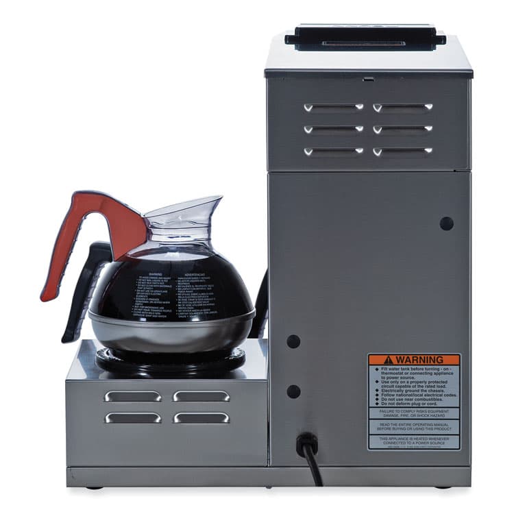 BUNN-O-MATIC VP17-3 12-Cup Pour-Over Coffee Maker with Three Warmers, Stainless Steel/Black (BUN133000003) thumbnail 4