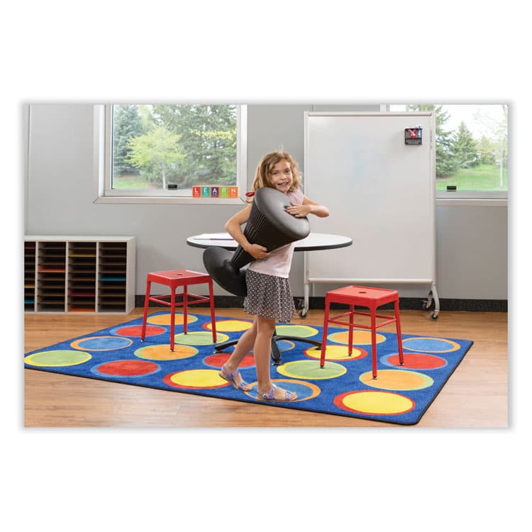 SAFCO PRODUCTS Steel GuestBistro Stool, Backless, Supports Up to 250 lb, 18" Seat Height, Red Seat, Red Base (SAF6604RD) thumbnail 3