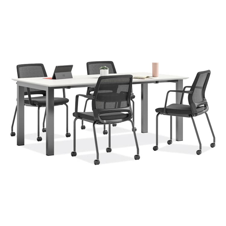 SAFCO PRODUCTS Medina Guest Chair, Supports Up to 275 lb, 18" Seat Height, Black Seat/Back/Base (SAF6829BL) thumbnail 3
