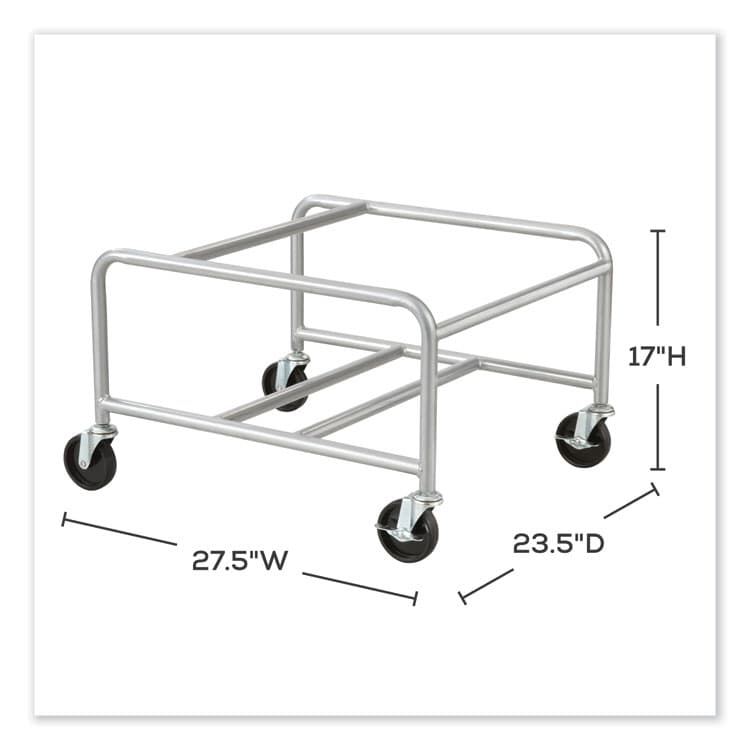 SAFCO PRODUCTS Sled Base Stack Chair Cart, Metal, 500 lb Capacity, 23.5" x 27.5" x 17", Silver (SAF4190SL) thumbnail 4