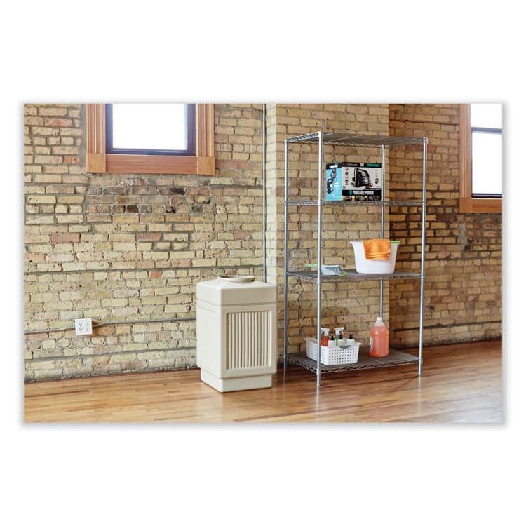 SAFCO PRODUCTS Industrial Wire Shelving, Four-Shelf, 36w x 18d x 72h, Black (SAF5285BL) thumbnail 4