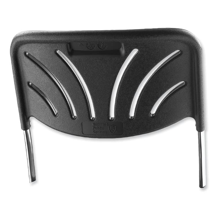 NATIONAL PUBLIC SEATING Backrest for NPS 6600 Series Elephant Z-Stools, 16.25 x 4.5 x 19, Plastic/Steel, Black (NPS6600B) thumbnail 2