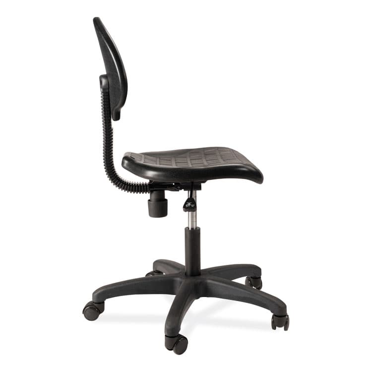 NATIONAL PUBLIC SEATING 6700 Series Polyurethane Adj Height Task Chair, Supports 300 lb, 16" to 21" Seat Height, Black Seat, Black Back, Black Base (NPS6716HB) thumbnail 4