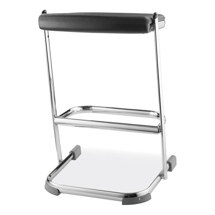 NATIONAL PUBLIC SEATING 6600 Series Elephant Z-Stool, Backless, Supports Up to 500 lb, 24" Seat Height, Black Seat, Chrome Frame (NPS6624) thumbnail 4