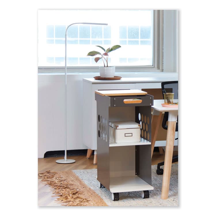 SAFCO PRODUCTS Resi LED Floor Lamp, Gooseneck, 60" Tall, White (SAF1017WH) thumbnail 3