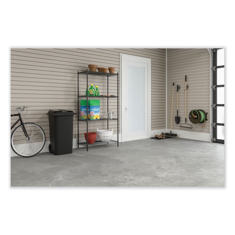 SAFCO PRODUCTS Industrial Wire Shelving, Four-Shelf, 48w x 18d x 72h, Metallic Gray (SAF5291GR) thumbnail 3
