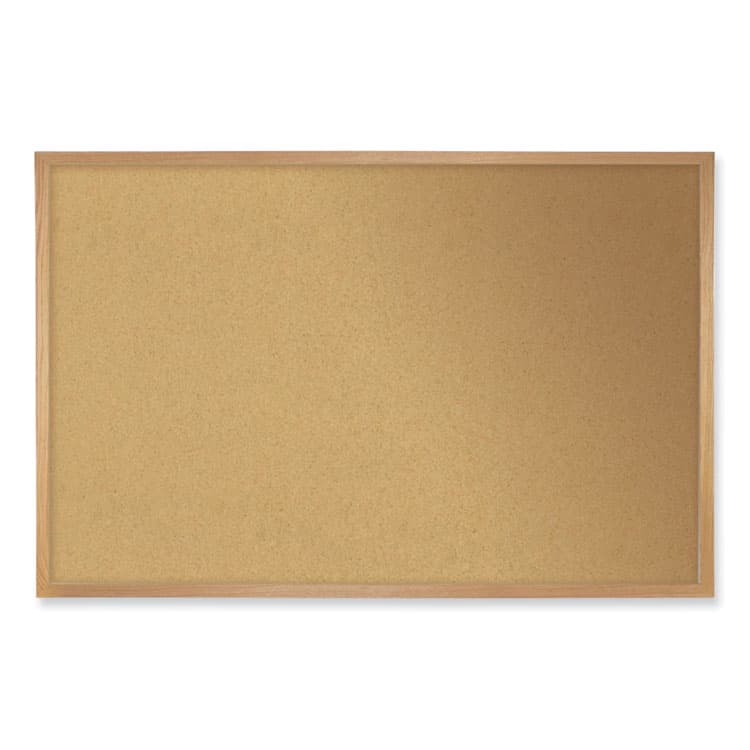 GHENT MANUFACTURING, Natural Cork Bulletin Board with Wood Frame, 144.5" x 48.5", Tan Surface, Oak Finished Wood Frame (GHEWK412)