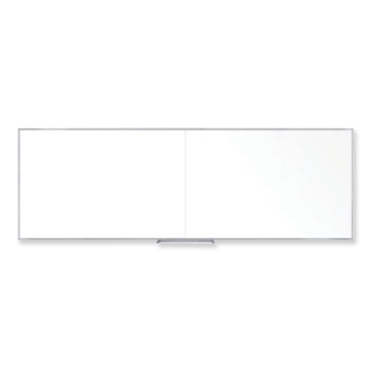 GHENT MANUFACTURING, Non-Magnetic Whiteboard with Aluminum Frame, 144.63" x 48.47", White Surface, Satin Aluminum Frame (GHEM24124)