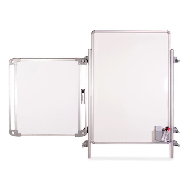 GHENT MANUFACTURING, Nexus Easel Whiteboard, 32" x 76.13", White Surface, Satin Aluminum Frame (GHENEX204EP4FR) thumbnail 3