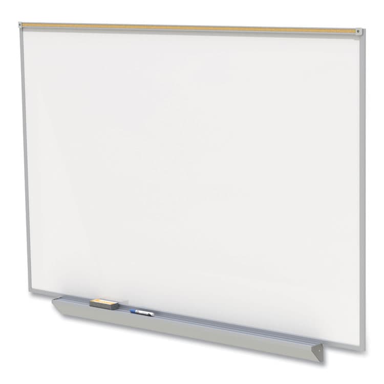 GHENT MANUFACTURING, Proma Magnetic Porcelain Projection Whiteboard with Aluminum Frame, 72.5" x 48.5", White Surface, Satin Aluminum Frame (GHEPRM1464) thumbnail 2