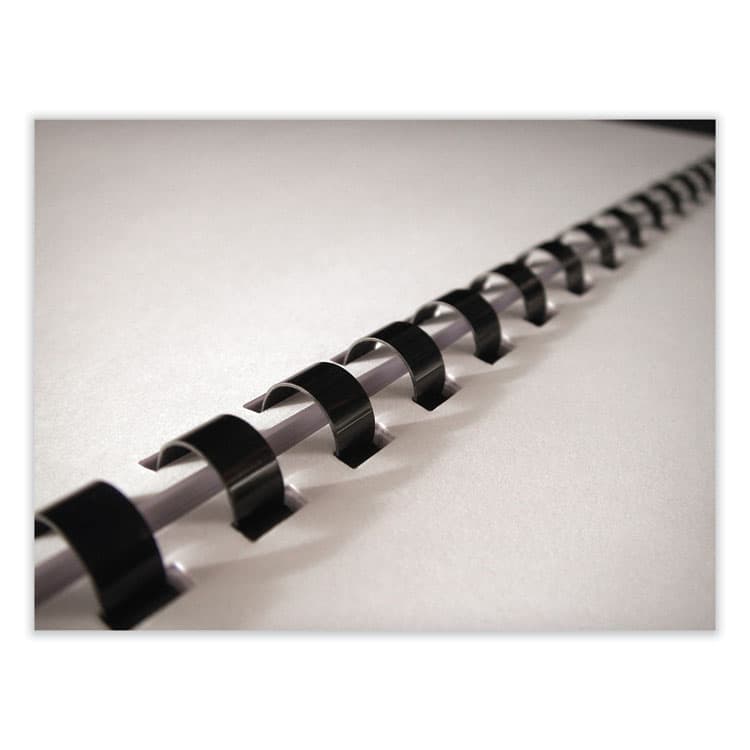 FELLOWES MFG. CO. Plastic Comb Bindings for 11 x 8.5 Documents, 19 Rings, 1.5" (340-Sheet) Capacity, Black, 50/Pack (FEL52368) thumbnail 3