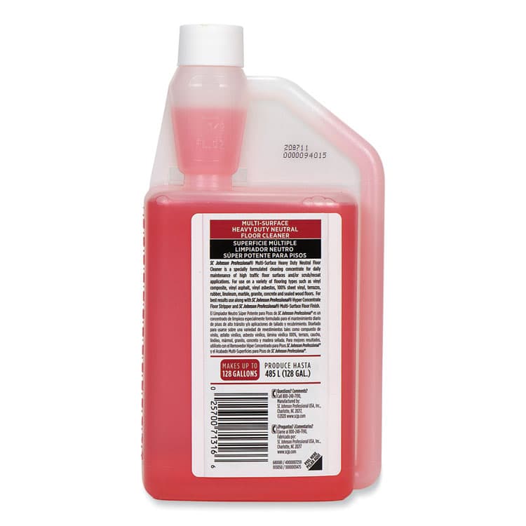 SC JOHNSON Heavy Duty Neutral Floor Cleaner, Fresh Scent, 32 oz Squeeze and Pour Bottle, 6/Carton (SJN680081) thumbnail 3