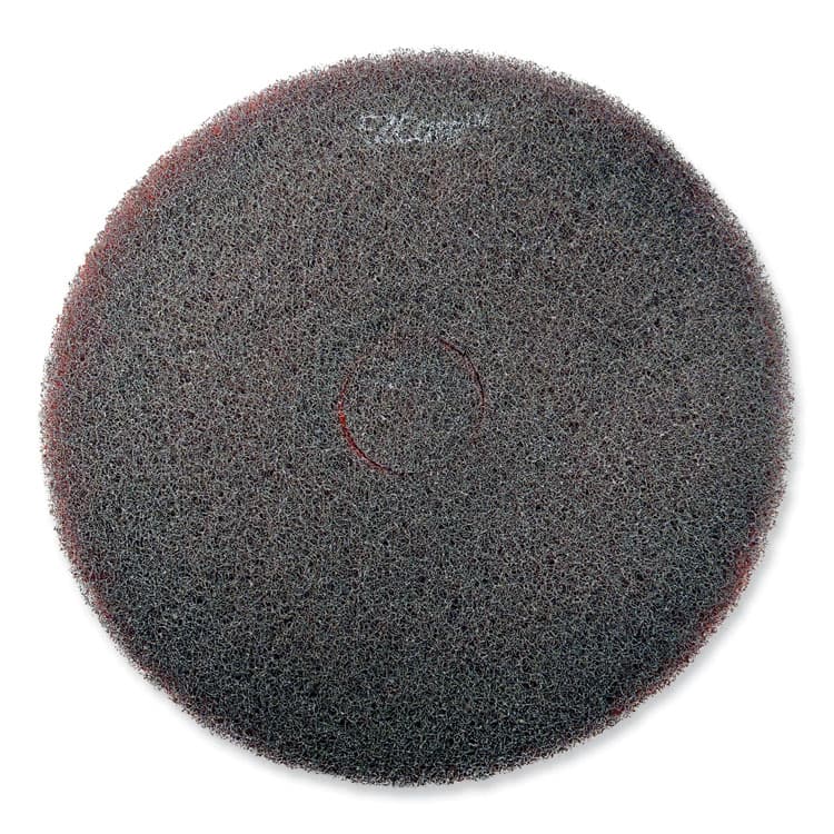 SC JOHNSON EZ CARE Heavy Duty Scrub Pad, 20" Diameter, Red/Gray, 5/Carton (SJN311181) thumbnail 3