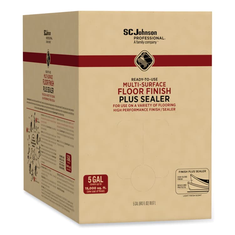 SC JOHNSON Ready-To-Use Multi-Surface Floor Finish Plus Sealer, Light Fresh Scent, 5 gal Bag-in-Box (SJN362834) thumbnail 2