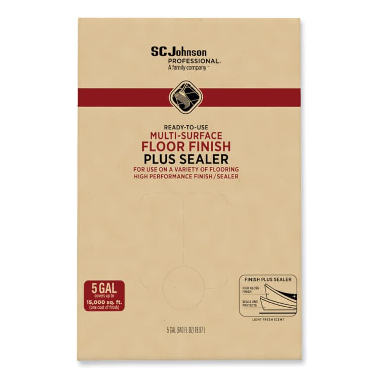 SC JOHNSON Ready-To-Use Multi-Surface Floor Finish Plus Sealer, Light Fresh Scent, 5 gal Bag-in-Box (SJN362834) thumbnail 3